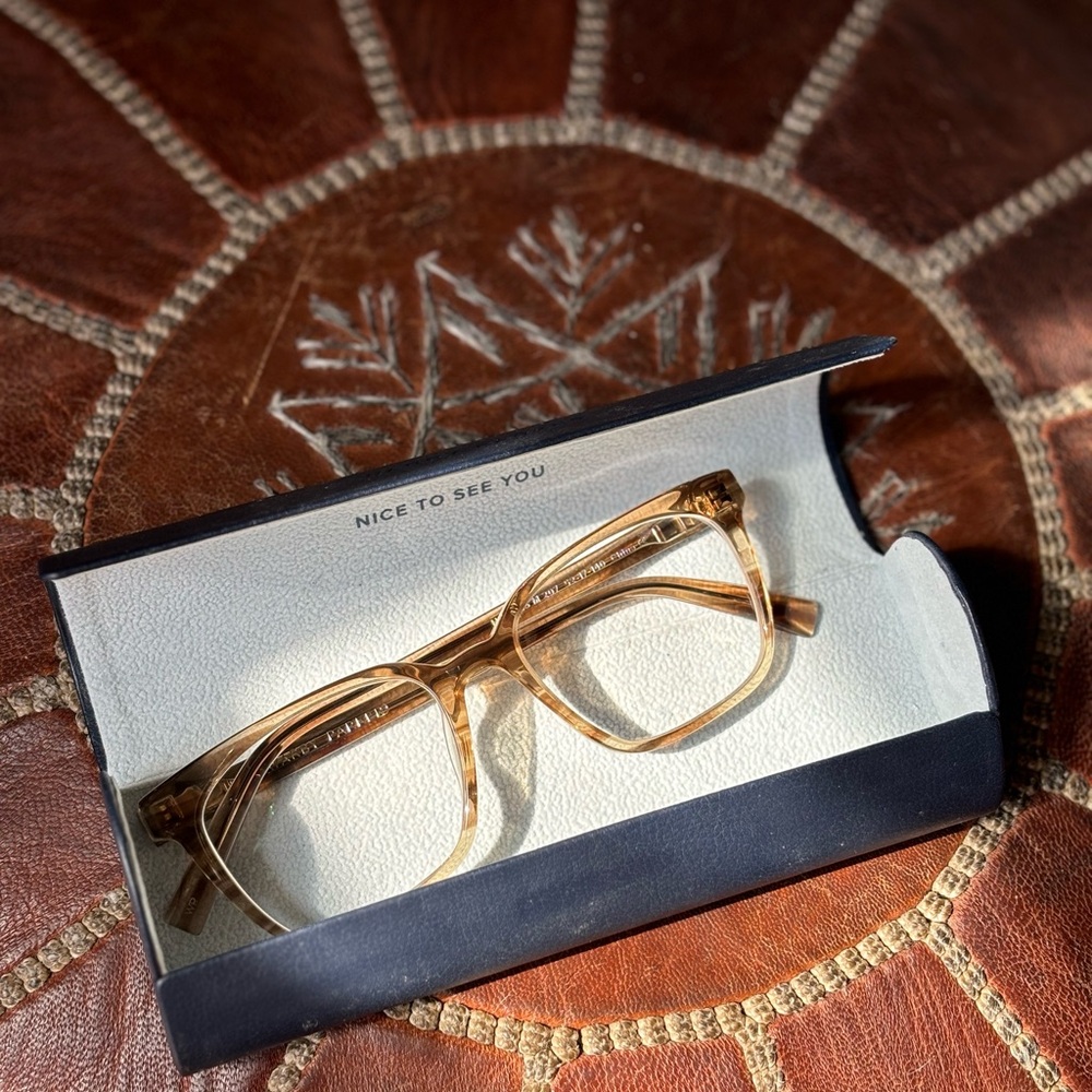 Warby Parker Blue-light Glasses: Hughes in Chestnut Crystal